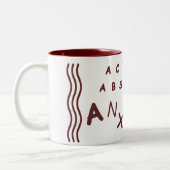 Aktion absorbiert Angst Zweifarbige Tasse (Links)