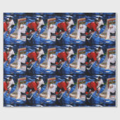 Aktion am Hockey-Netz Geschenkpapier (Flach)