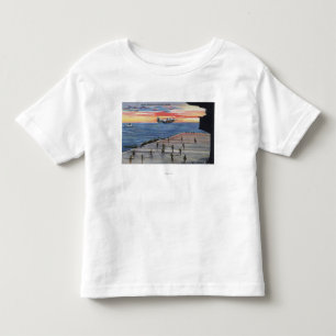 Aktion an Bord eines Flugzeugträgers - US Navy Kleinkind T-shirt