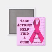 Aktion, Brustkrebs-Bewusstsein_ Magnet (Vorderseite/Rückseite)