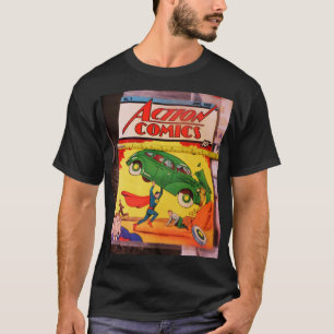 AKTION COMIC 1. Basic Dunkles T-Shirt