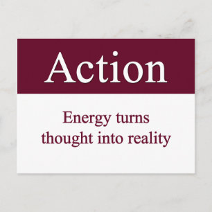Aktion - Energie wird zum Gedanken Postkarte