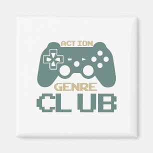 Aktion Genre Club-Gaming-Gamer-Game-Funny Magnet