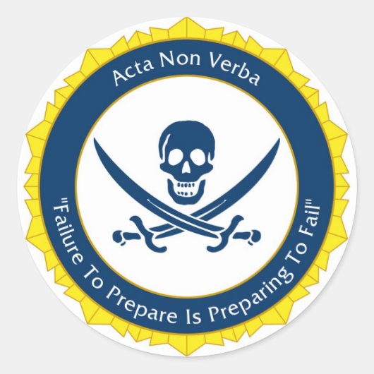 Aktion ohne Wörter - Lateinisch- Acta Non Verba Runder Aufkleber (Vorderseite)