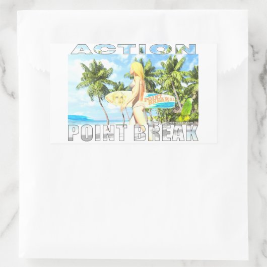 Aktion - Point Break 01 Rechteckiger Aufkleber (Tasche)