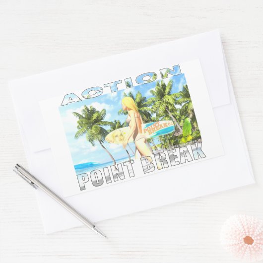 Aktion - Point Break 01 Rechteckiger Aufkleber (Umschlag)