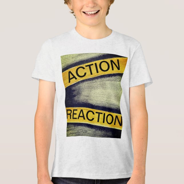 Aktion/Reaktion Tri-Blend Shirt (Vorderseite)