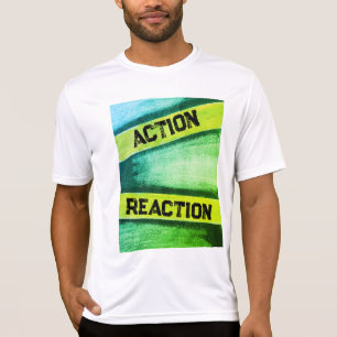 "Aktion und Reaktion" der Männer T-Shirt