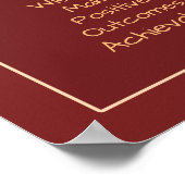 Aktion und Weisheit erzielen positive Ergebnisse Poster (Ecke)