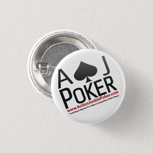 Aktions-Junkie-Poker-Buttone Button (Vorne & Hinten)