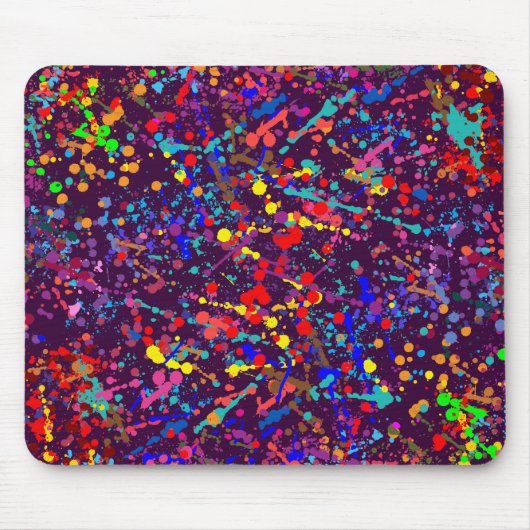 Aktions-Malerei-Spritzer-Kunst Mousepad (Vorne)
