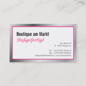 Aktions mit Rücken Visitenkarte (Vorderseite)