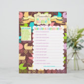 Aktionsblatt "Baby Shower Games" (Stehend Vorderseite)