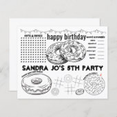 Aktionsblatt Donut, Donut-Tischsets, Farbe (Vorne/Hinten)