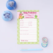 Aktionsbogen "Girl Frog Baby Shower Predictions" Flyer (Einzeln)