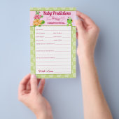 Aktionsbogen "Girl Frog Baby Shower Predictions" Flyer (Handgriff)