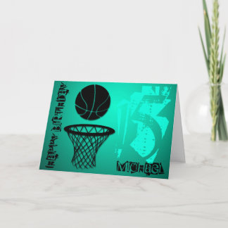 Aktionskorb 15. Geburtstag personalisierte Grußkar Karte