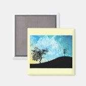 Aktionskorb auf einem Hügel #2 Magnet (Vorderseite/Rückseite)