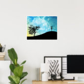 Aktionskorb auf einem Hügel #2 Poster (Heimbüro)