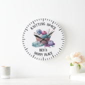 Aktionskorb aus Stricken und Häkeln Große Wanduhr (Zuhause)
