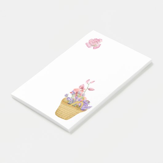 Aktionskorb für Blume - Nachhinweise Post-it Klebezettel (angewinkelt)