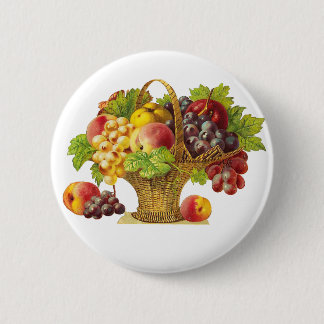 Aktionskorb für Pfirsiche und Obst - Vintage Kunst Button