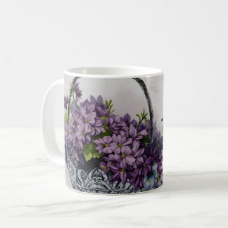 Aktionskorb für Vintage Blume - Muttertagsblut Kaffeetasse