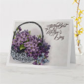 Aktionskorb für Vintage Blume - Muttertagsblut Karte (Gelbe Blume)