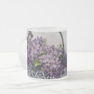 Aktionskorb für Vintage Blume - Muttertagsblut Mattglastasse