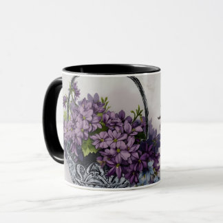 Aktionskorb für Vintage Blume - Muttertagsblut Tasse