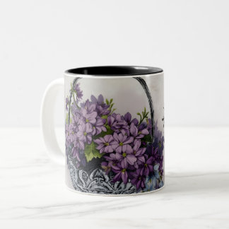Aktionskorb für Vintage Blume - Muttertagsblut Zweifarbige Tasse