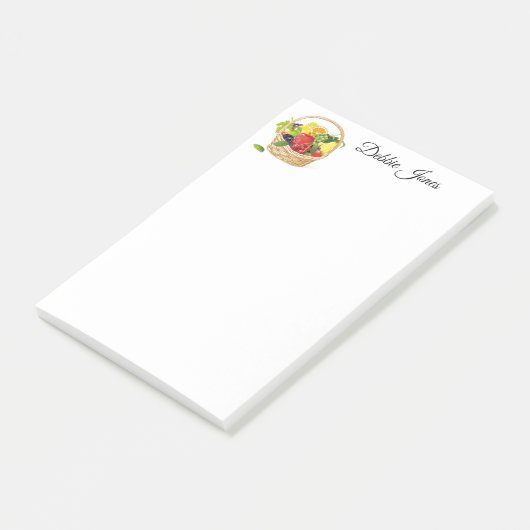 Aktionskorb nach dem Mitnehmen Post-it Klebezettel (angewinkelt)