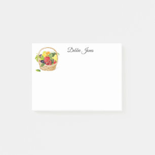 Aktionskorb nach dem Mitnehmen Post-it Klebezettel