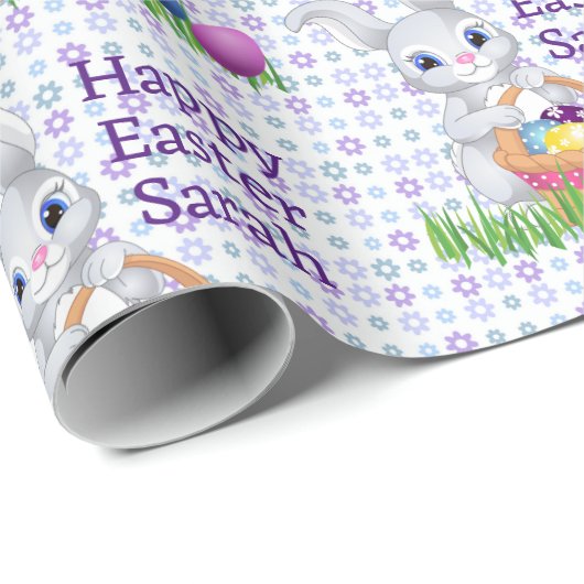 Aktionskorb "Niedliche Bunny Eggs" Ostern Kinderna Geschenkpapier (Rolleneckpunkt)