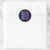 Aktionspräventionsbewusstsein Runder Aufkleber (Tasche)