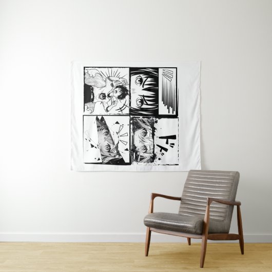 Aktionsrahmen für Retro-Anime Wandteppich (Beispiel (Horizontal))