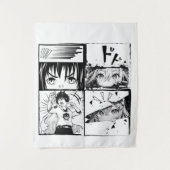 Aktionsrahmen für Retro-Anime Wandteppich (Vorderseite)