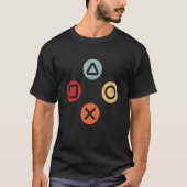 Aktionsschaltflächen für Gaming Console Controller T-Shirt (Vorderseite)