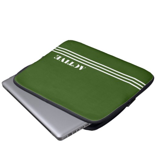 Aktiv grün laptopschutzhülle (Vorne Knopf)
