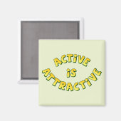 Aktiv ist ein attraktives Lichtmagazin Magnet (Vorderseite/Rückseite)