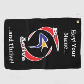 Aktiv und intelligent sein golfhandtuch (Horizontal)