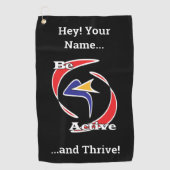 Aktiv und intelligent sein golfhandtuch (Vorderseite)