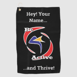 Aktiv und intelligent sein golfhandtuch