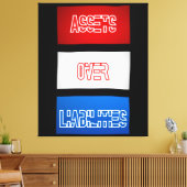 Aktiva über Passiva - Flag Wall Art Leinwanddruck (Insitu (Wohnzimmer))