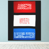 Aktiva über Passiva - Flag Wall Art Leinwanddruck (Insitu (Holzboden))