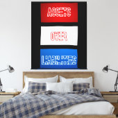 Aktiva über Passiva - Flag Wall Art Leinwanddruck (Insitu (Schlafzimmer))