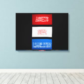 Aktiva über Passiva - Flag Wall Art Leinwanddruck (Insitu (Holzboden))