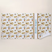 Aktive Bärenjunge Farben Strandtuch (Vorderseite)