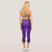 Aktive Frauen MultiColor Hoch gewaistet Capri Leggings (Rückseite)