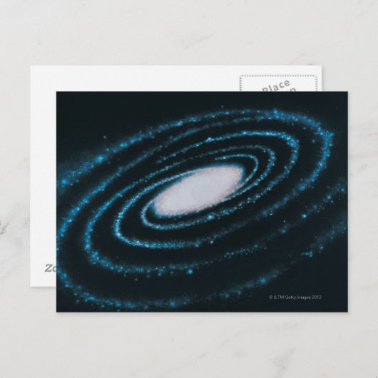 Aktive Galaxien Postkarte (Vorne/Hinten)
